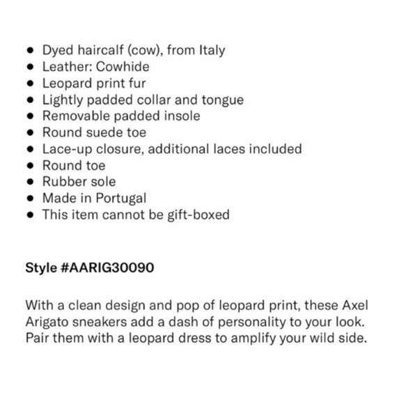 Axel ARIGATO Cleab 90 Triple Animal Sneakers Sz 9 - Picture 8 of 9